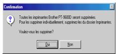 BROTHER PTOUCH PT-9600 - Pour désinstaller le pilote d'imprimante : - 4