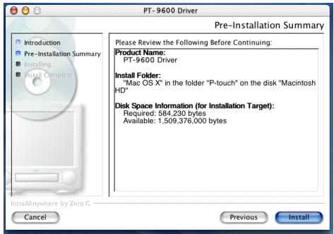 BROTHER PTOUCH PT-9600 - Pour installer le pilote d'imprimante: - 4