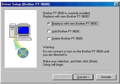 BROTHER PTOUCH PT-9600 - Pour remplacer ou ajouter un pilote d'imprimante USB - 3