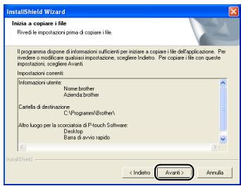 BROTHER P-TOUCH QL-650TD - Verificare le impostazioni e se sono correttefareclicsu [Avanti]. - 2