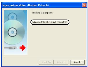 BROTHER P-TOUCH QL-650TD - Quando viene visualizzato il messaggio "Collegare P-touch e quindi accenderla." nella schermata del programma di installatione, collegare il cavo USB e il cavo di alimentazione alla stampante. - 2