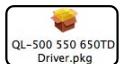 BROTHER P-TOUCH QL-650TD - Fare doppio cli su [QL-500 550 650TD Driver pkg] nella cartella [Mac OS X]. - 1