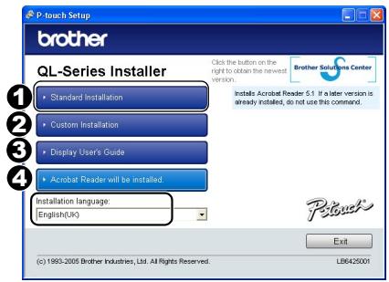 BROTHER P-TOUCH QL-650TD - Click "Standard Installation". - 1