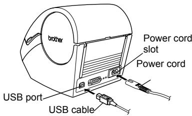 BROTHER P-TOUCH QL-650TD - After rebooting, connect the USB cable and power cord to the printer. - 2