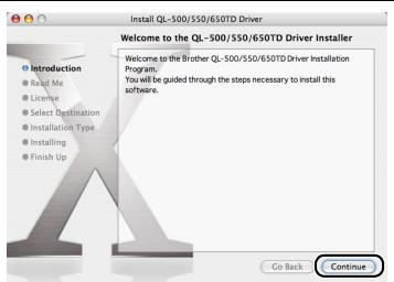 BROTHER P-TOUCH QL-650TD - Double click [QL-500 550 650TD Driver pkg] in [Mac OS X] folder. - 1