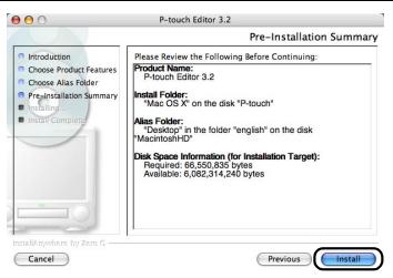 BROTHER P-TOUCH QL-650TD - Click [Install]. - 1