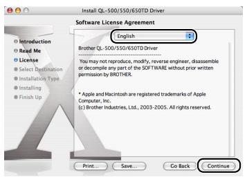 BROTHER P-TOUCH QL-650TD - Double click [QL-500 550 650TD Driver pkg] in [Mac OS X] folder. - 3