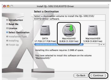 BROTHER P-TOUCH QL-650TD - Double click [QL-500 550 650TD Driver pkg] in [Mac OS X] folder. - 6