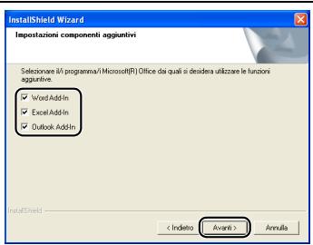 BROTHER P-TOUCH QL-650TD - Verificare le applicazioni di Microsoft® Office® per cui si desidera installare i componenti aggiuntivi, e fareciesu [Avanti]. - 3