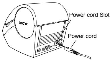 BROTHER P-TOUCH QL-650TD - Connecting the power supply - 1