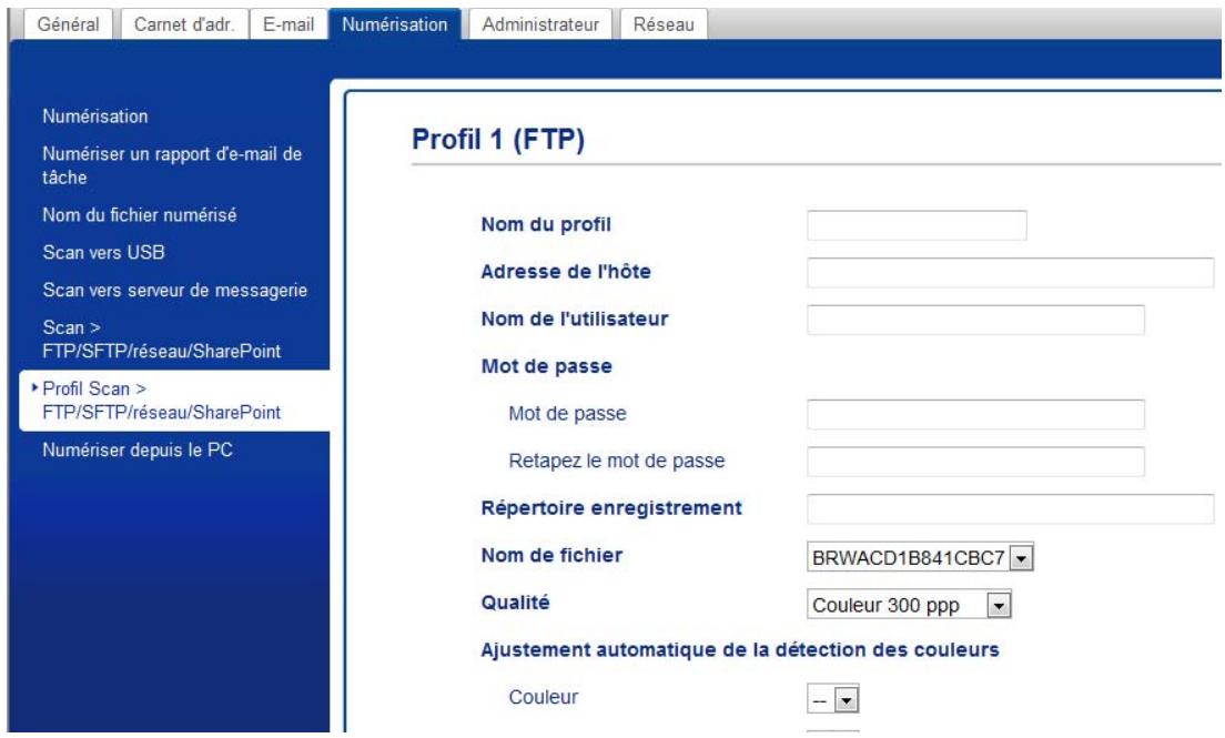 BROTHER ADS-2400N - Définition des paramètres par défaut FTP - 1