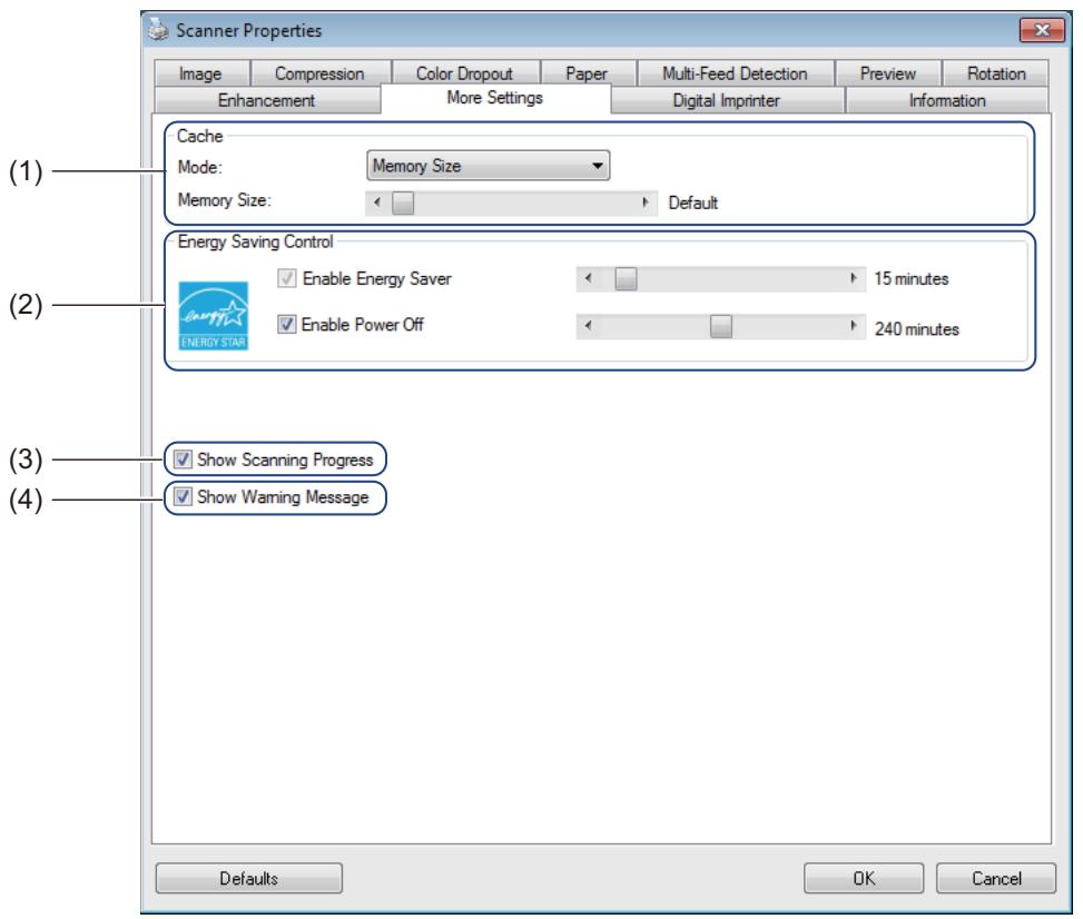 BROTHER PDS-5000 - More Settings tab - 1