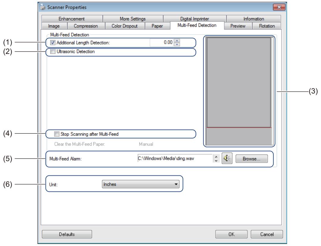 BROTHER PDS-5000 - Multi-Feed Detection tab - 1