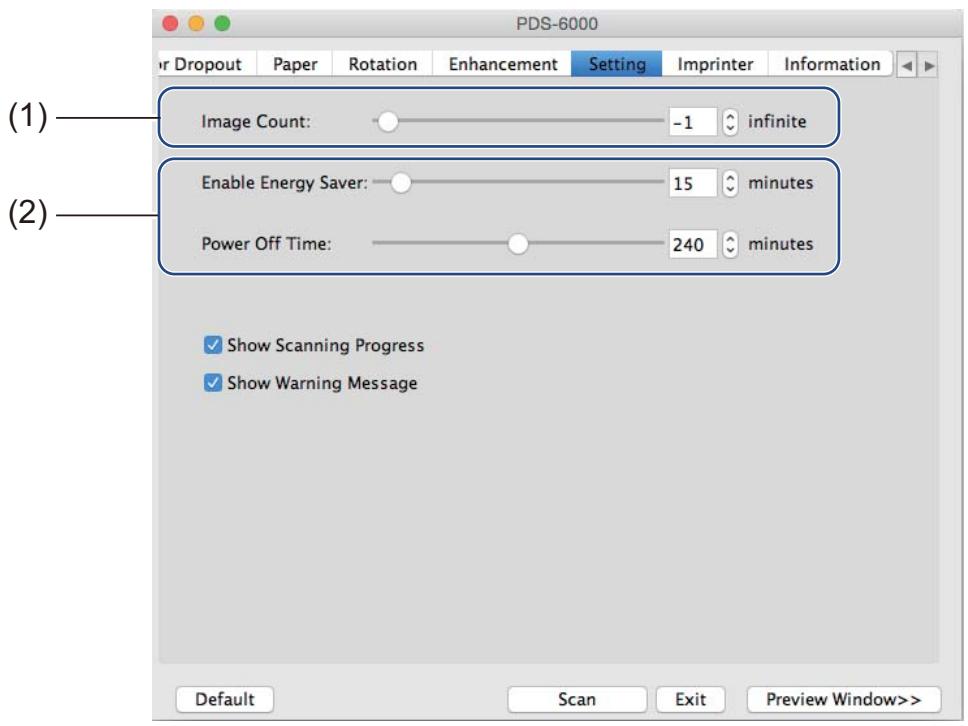 BROTHER PDS-5000 - Setting tab - 1