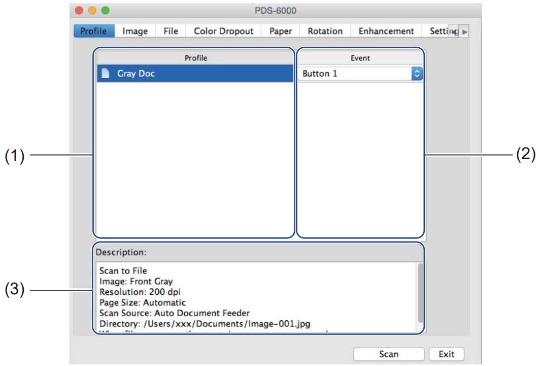 BROTHER PDS-5000 - Profile tab - 1