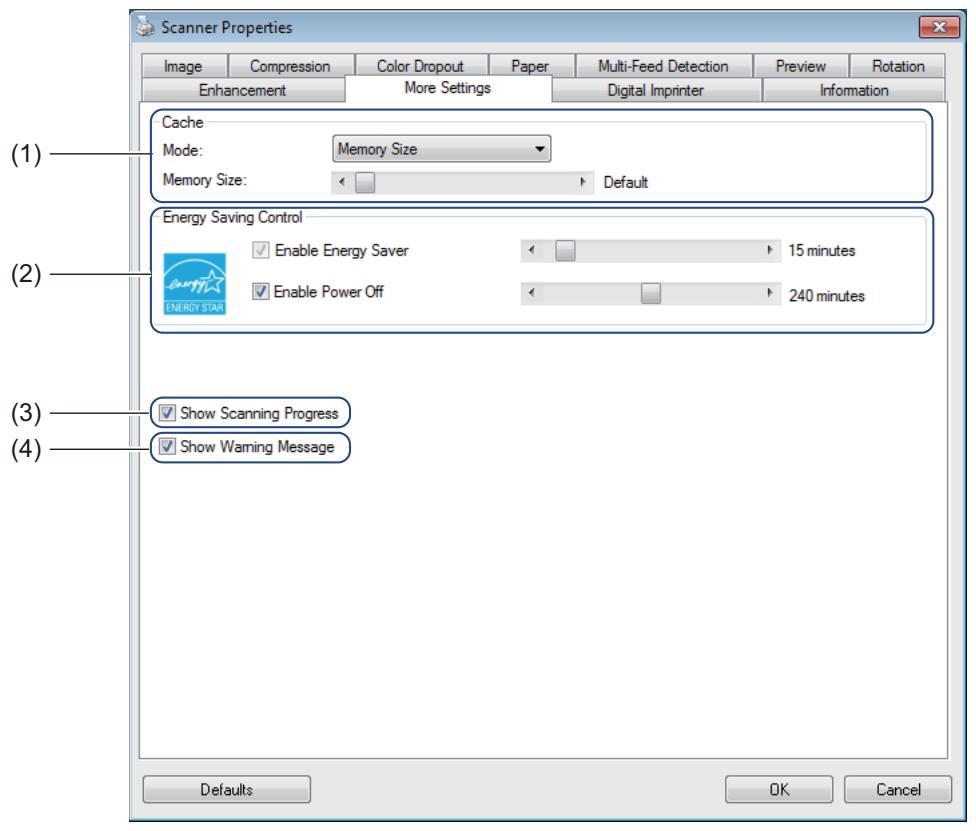 BROTHER PDS-6000 - More Settings tab - 1