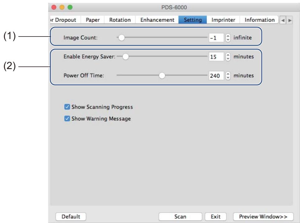 BROTHER PDS-6000 - Setting tab - 1