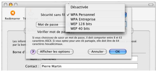APPLE CREATION DE RESEAUX AIRPORT - Protection de votre réseau par mot de passe - 1