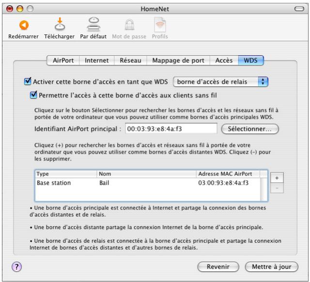 APPLE CREATION DE RESEAUX AIRPORT - Pour configurer une borne d'accès distante supplémentaire destinée à se connecter à la borne principale : - 2