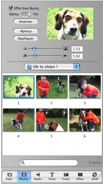 APPLE IMOVIE HD 5 - Ajout de photos - 1