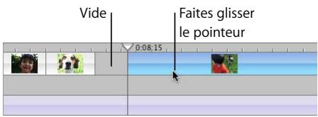 APPLE IMOVIE HD 5 - Importance du point par lequel vous saisissez votre clip - 1