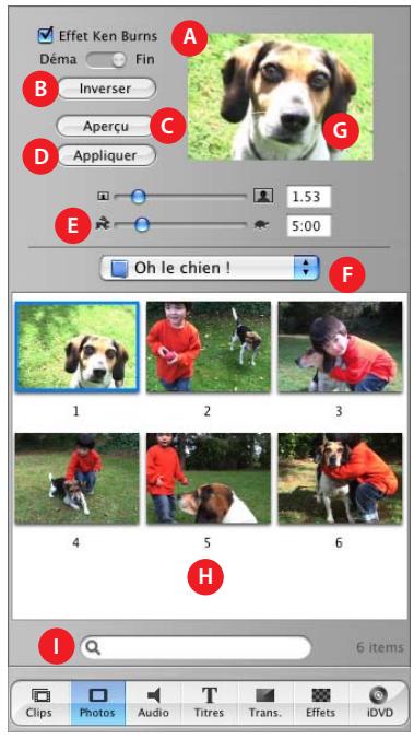 APPLE IMOVIE HD 5 - Sous-fenêtre photos - 1