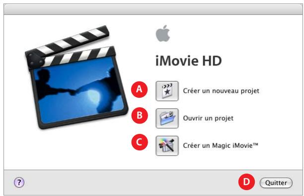 APPLE IMOVIE HD 5 - Fenêtre projet d'imovie HD - 1