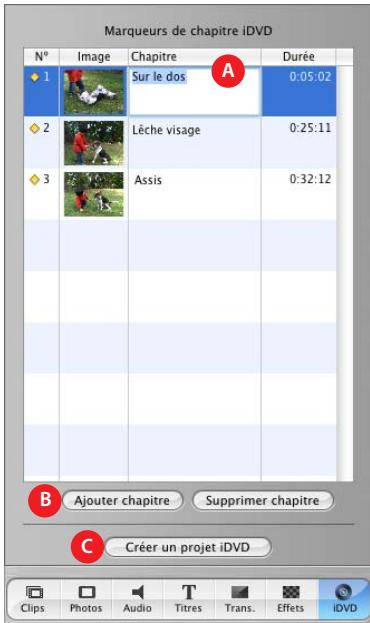 APPLE IMOVIE HD 5 - Sous-fenêtre idvd - 1