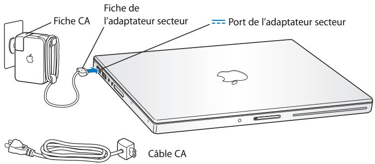 APPLE MACBOOK PRO - Étape 1: branchement de l'adaptateur secteur - 2