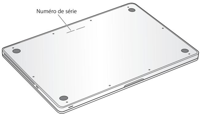 APPLE MACBOOK PRO 13 POUCES - Localisation du numéro de série de votre produit - 1