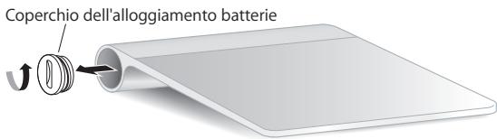 APPLE MAGIC TRACKPAD - Per cambiare le batterie: - 1