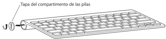 APPLE WIRELESS KEYBOARD MC184F/B - Para sustituir las pilas: - 1