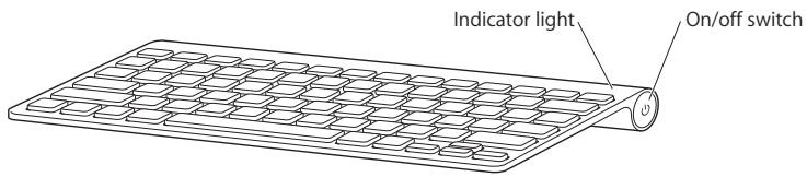 APPLE WIRELESS KEYBOARD MC184F/B - About the Indicator Light - 1