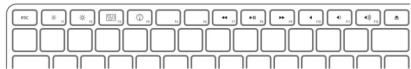 APPLE WIRELESS KEYBOARD MC184F/B - Utilización de las teclas - 1