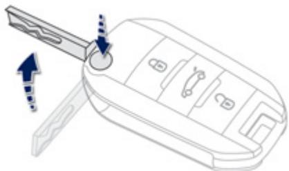 PEUGEOT 301 - Dépliage / repliage de la clé - 1