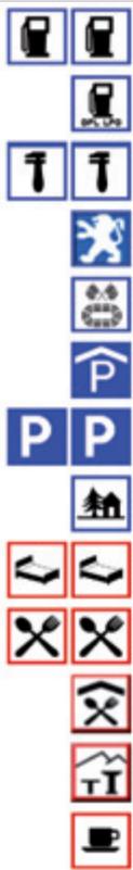 PEUGEOT 3008 2012 - LISTE DES PRINCIPAUX POINTS D'INTÉRÊTS (POI) - 1