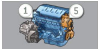 PEUGEOT 3008 HYBRID4 - Principaux éléments du système HYBRID4 - 1