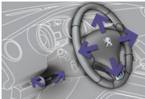 PEUGEOT 3008 HYBRID4 - Réglage du VOLANT - 1