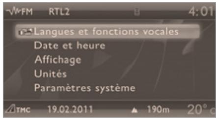 PEUGEOT 3008 HYBRID4 - Menu «SETUP - 1