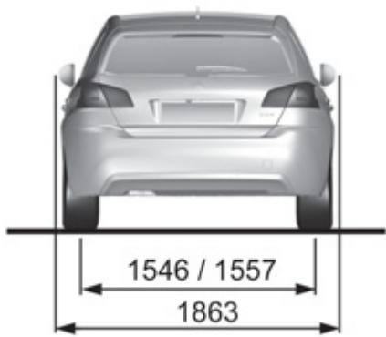 PEUGEOT 308 2 2014 - Dimensions (en mm) - 2