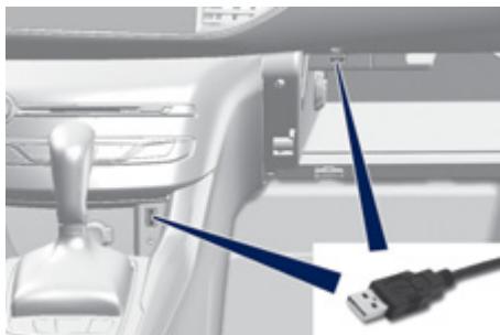 PEUGEOT 308 2 2014 - Prises USB* - 1