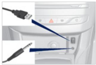 PEUGEOT 308 2 2014 - Utiliser l'entrée auxiliaire (aux) - 4