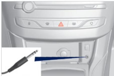PEUGEOT 308 2 2014 - Utiliser l'entrée auxiliaire (AUX) (câble audio non fourni) - 1