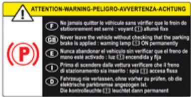 PEUGEOT 308 2 2014 - Étiquette sur panneau de porte - 1