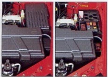 PEUGEOT 406 COUPE - INTERVENTIONS ELECTRICITE : Fusibles compartment moteur* - 1