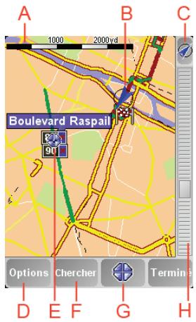 TOMTOM NAVIGATOR 6-NAVIGATION SUR ORGANISEUR PERSONNEL-TELEPHONE PORT - Utiliser la carte - 1