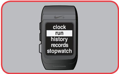 TOMTOM MONTRE NIKE+ SPORTWATCH - Votre SportWatch GPS - menu principal - 1