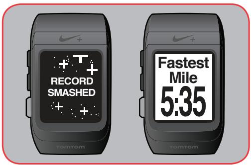 TOMTOM MONTRE NIKE+ SPORTWATCH - Records personnels - 1