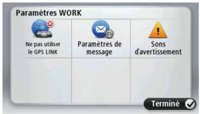 TOMTOM PRO 7150 TRUCK - Paramètres WORK - 1