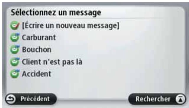 TOMTOM PRO 7150 TRUCK - Envoyer un message prédéfini - 1